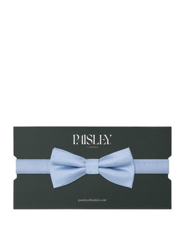 Boys dusky blue self dot bow tie