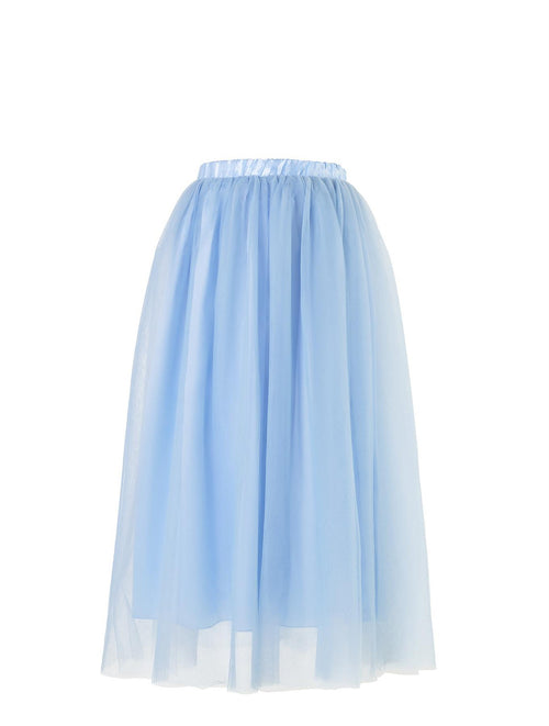 Girls dusky blue maxi skirt