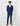 Blue double-breasted wedding suit