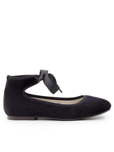 Girls black bridesmaid shoes