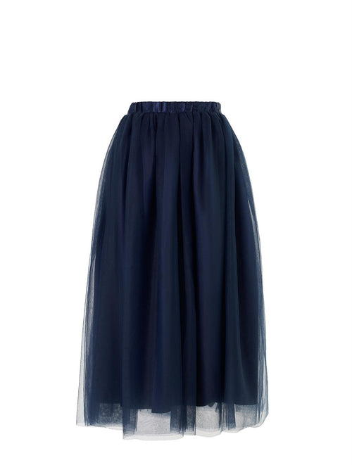 Girls classic navy maxi skirt