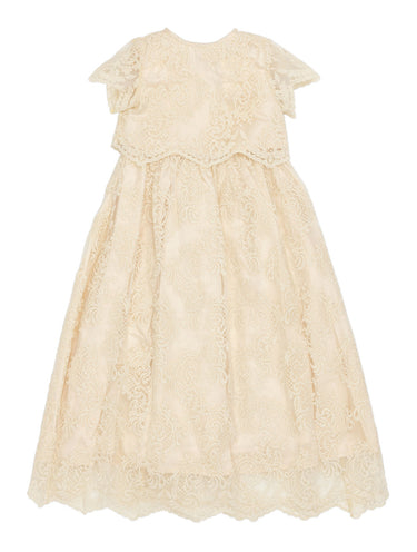 girls ivory christening gown