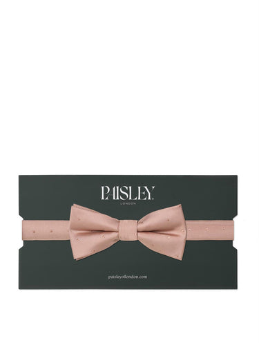 Boys rose gold self dot banded dickie bow tie