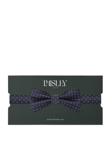 Boys navy trio dot banded dickie bow