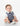 Boys navy cotton romper suit
