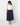 Flower girls white and navy dress