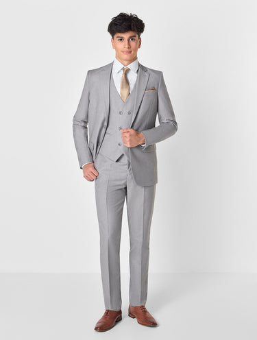 Light grey prom suit