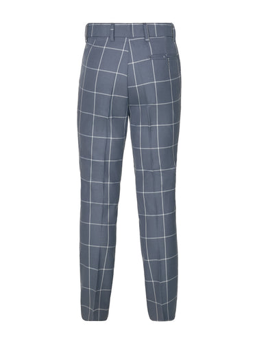 Boys blue check trousers - Matthew