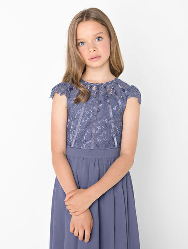Blue flower girls dress