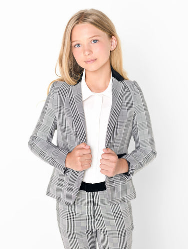 Girls grey prom suit