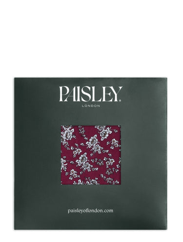 Boys burgundy floral hanky
