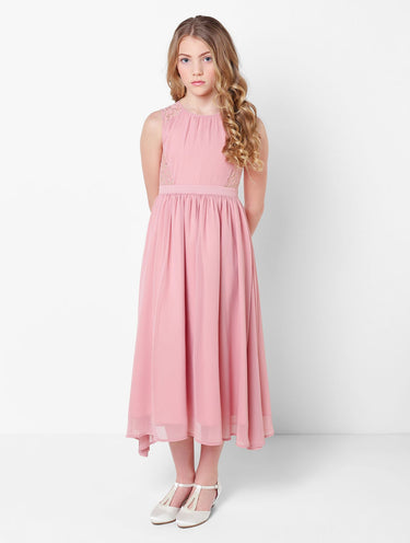 Pink flower girls dress