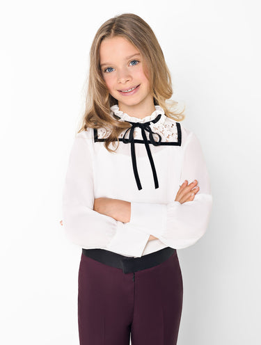 Girls white suit shirt