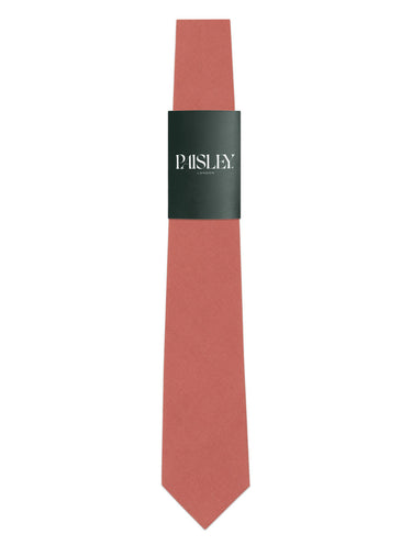 Boys full length tie in terracotta