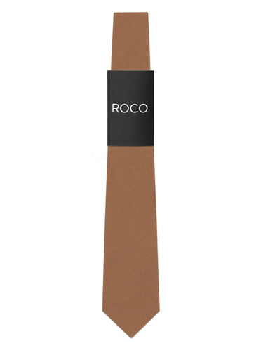 Boys full length tie in rust